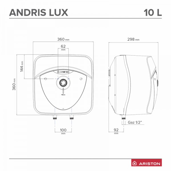 Boiler electric Ariston Andris Lux 10 EU