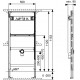 TECE Modul urinal TECEprofil fara supapa de spalare, H 1120 mm (9320010)