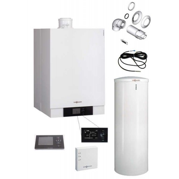 Viessmann Vitodens 200-W 60 kW cu boiler bivalent Vitocell 300L (B2HAL57)